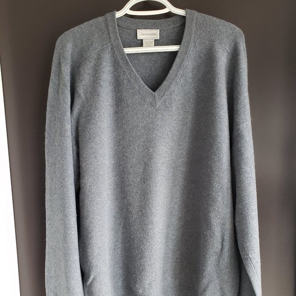Jacobson's Large Blue Cashmere Sweater - Picture 1 of 5